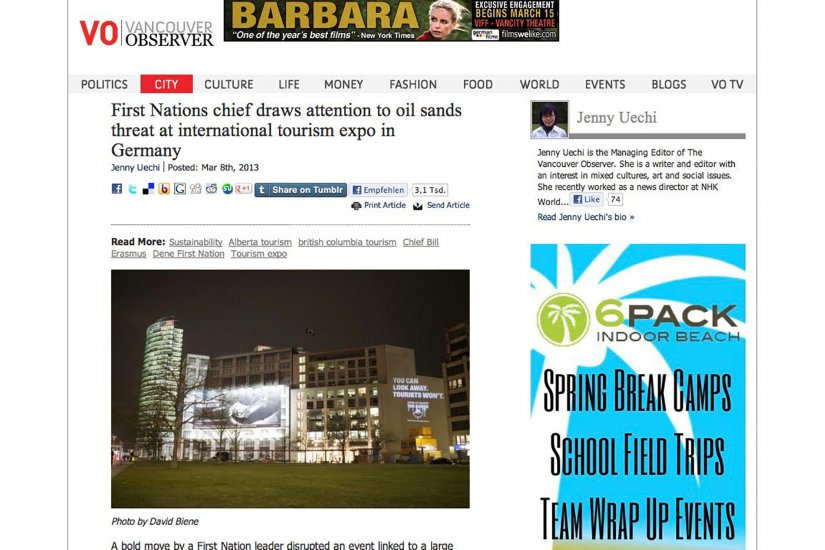 Friends Of The Earth Teersand Kanada Clipping